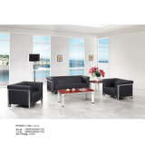 Black Office Set Designs Leather Sofa with Metal Legs (HY-S6013)