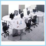 Modern Executive Desk with 6 Divisions Special Shaped Office Workstation