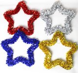 OEM New Product Plastic Star Wreath and Garland for Hang Decoration
