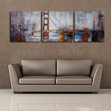 Wall Art Furniture Group Oil Painting with Bridge for Home Decoration