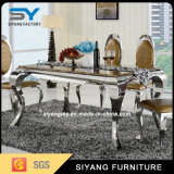 Good Price Stainless Steel Frame Marble Dining Table
