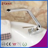 Fyeer Chrome Plated Basin Faucet with Single Handle Hot&Cold Mixer Tap