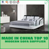 Elegant Bedroom Genuine Leather Bed Furniture