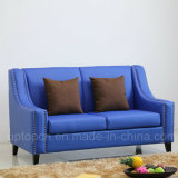 Wholesale Beautiful Royal Blue Sofa with Double Seat and PU Leather for Restaurant (SP-KS350)