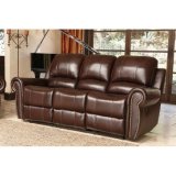Top-Grain Leather Reclining Sofa