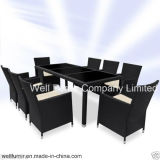 Rattan Garden Furniture Dining Table and 8 Chairs Dining Set