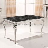 Hot Selling Stainless Steel Marble Dining Table for Living Room Furniture