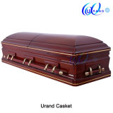 Popular Design High Gloss with Golden Trim Coffin and Casket