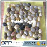 Polished Pebble Mosaic Tiles for Outside Flooring with Multi Color