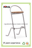Teak Outdoor Bar Chair Armless with Stainless Steel Legs