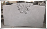 Natural Granite for American Memorial with Flower Carving Sculpture by Hand
