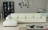 Graceful L Shape Thick Seat Leather Sofa