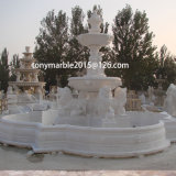 Sqaure Place White Marble Fountain Stone Sculpture (SY-F030)