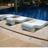 Beach Swimming Pool Outdoor Lounger Chair Wicker / Rattan Sun Lounger / Rattan Sun Bed T523