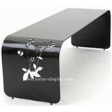 Custom Acrylic Black Hand Carved Coffee Table (BTR-Q1013)