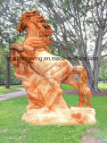 Wild Horse Marble Statue Carved in Pink Marble Nss-070