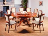 Luxury Star Hotel Wooden Restaurant Furniture/European Style Dining Furniture Set/Luxury Table and Chair with Carving Flower (GLD-039)