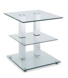 movable glass corner storage table