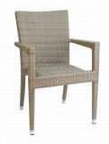 Indoor and Patio Use Aluminum Wicker Dining Side Chair (WS-1726)
