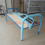 Dormitory Landing Bed, Hostel Single Wrought Iron Bed with Wood Board