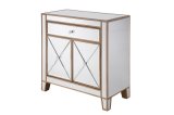 W/1 Drawers/2 Doors /Antique Gold/Clear Mirror/Cabinet