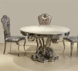 Fancy Design Round White Marble Dining Table