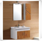 Solid Wood Household Bathroom Cabinet with Washbasin