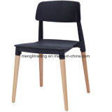 Beech Wooden Leg Plastic Chair