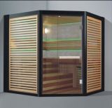 1800mm Corner Solid Wood Sauna for Multi-Person (AT-8890)