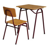 Steel Single Seat Metal Frame and Plywood Panel Students Desk School Tables ND Chairs