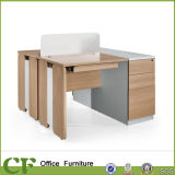 Modern Office Furniture Simple Wooden Computer Desk for 2 Person