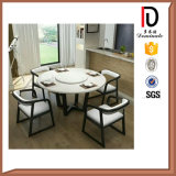 European Marble Simple Modern Round Solid Wood Dining Table