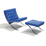 Newest Model Customized Relaxing Leather Chair with Stainless Feet