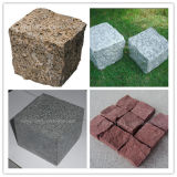Flamed/Saw Cut/Bush Hammered Customize Size Granite Kerb/Paving/Cube/Cobble Stone for Landscaping/Paving/Parking/Driveway