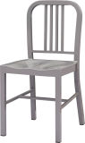 Cheap and Solid Cafe Patio Bistro Pub Outdoor Steel Metal Navy Chair