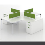 4 Seater Staff Desk with Top Partition for Divider