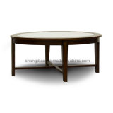 Hotel Public Area Furniture Cheap Unique Wooden Modern Round Coffee Side Table (KL C07)