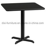 Restaurant Furniture Square Table Laminate Top with Cast Iron Base
