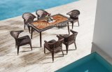 Outdoor Wicker Dining Chair and Table Set