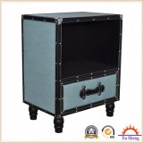 Accent Wooden Fabric Chest Cabinet with Expresso Kd Legs