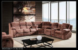 Living Room Furniture Fabric Recliner Corner Sofa with Sofa Bed