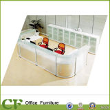 Glass Table Top Office Fashion Wooden Reception Table