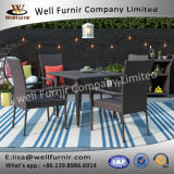 Well Furnir T-086 Outdoor Flat Rattan Weaven 5 Piece Seats Dining Set