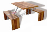 MDF Fast Food Dining Table Chair for 4-Person
