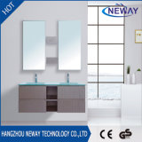 New Melamine Double Modern Bathroom Furniture with Glass Basin