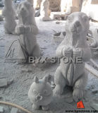 Granite Mole&Totoro Animal Stone Sculpture for Garden Decoration