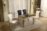 Black Glass Top Functional Extendable Dining Table