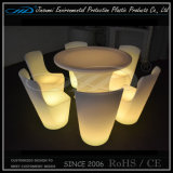 LED Lighting Plastic Outdoor Furniture Set for Bar Restaurant