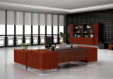 Luxury 2.2m L-Shape Office Teak Color Table Executive Desk (HF-FB15032)