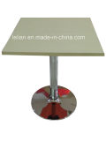 Modern Wood Small Coffee Table with Metal Base (LL-CFT005)